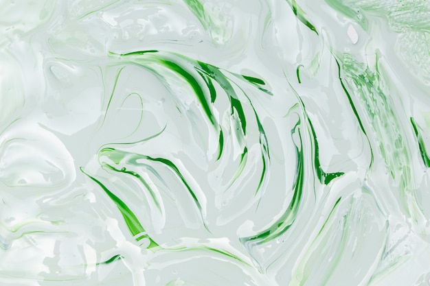Artistic paint green and white mixed