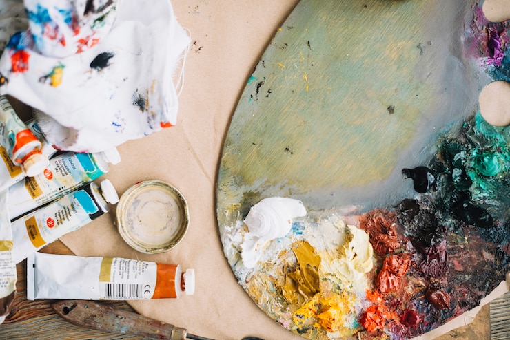 Free Photo artistic painting composition