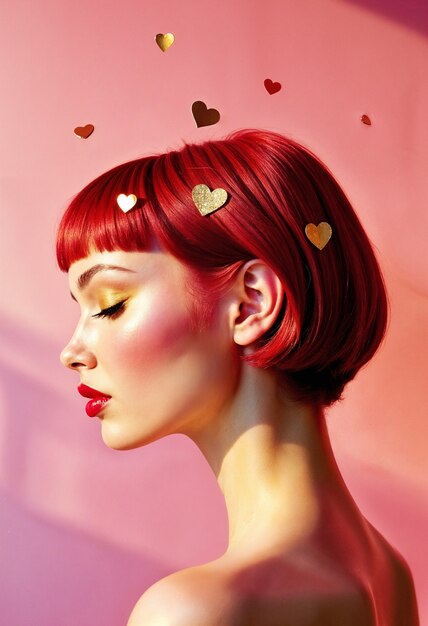 artistic valentine's day portrait