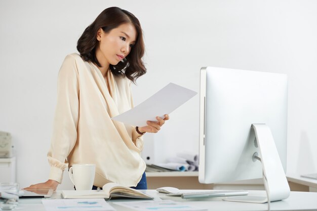 Asian businesswoman busy working