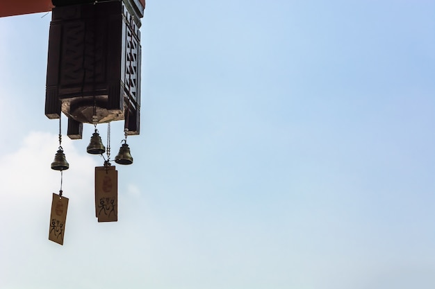 Free photo asian lamp of a building