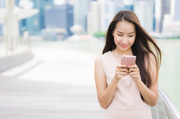 Asian woman using smartphone 