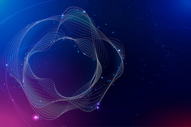 Asistente virtual círculo fondo gradiente púrpura tecnología disruptiva