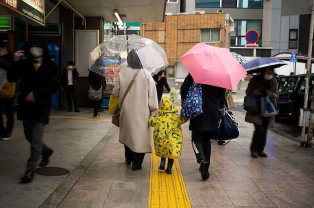 Aspects of urban landscape of tokyo city during the day