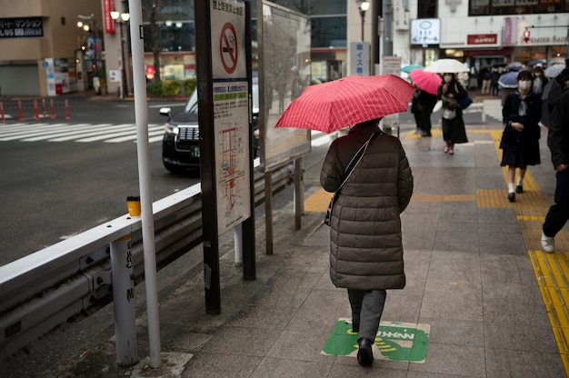 Aspects of urban landscape of tokyo city during the day