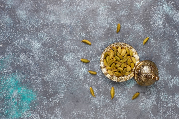 Free photo assorted spices on kitchen table