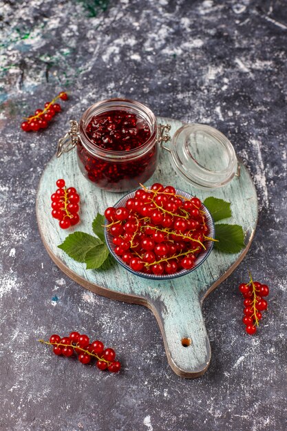 Assortment of berry jams,top view