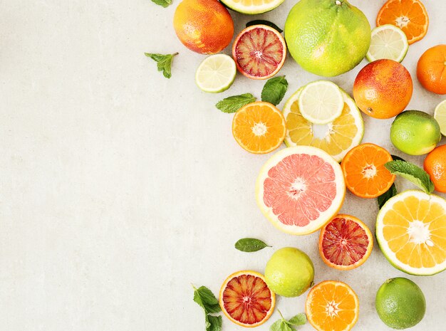 Assortment of citrus fruits