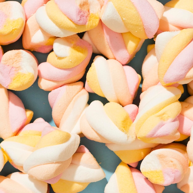 Assortment of colorful candies close-up