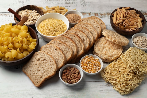 Assortment of common food allergens for people
