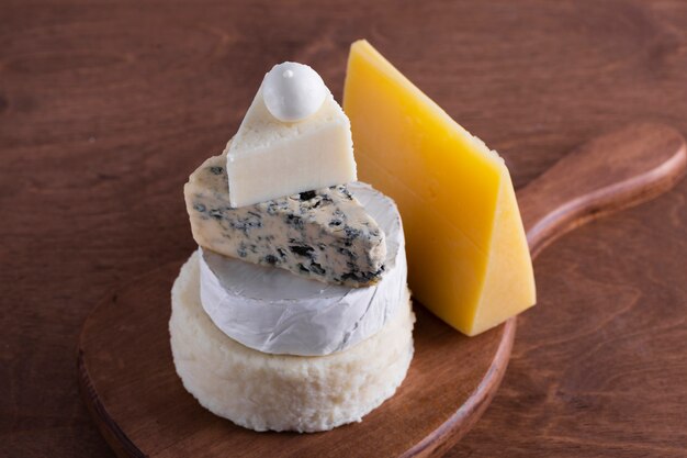 Assortment of delicious cheese
