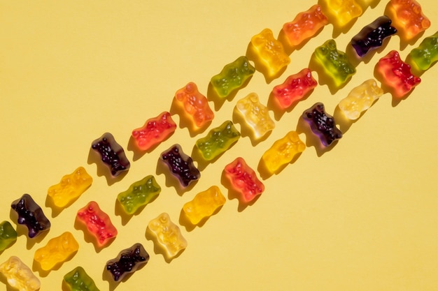 Free photo assortment of delicious gummy bears