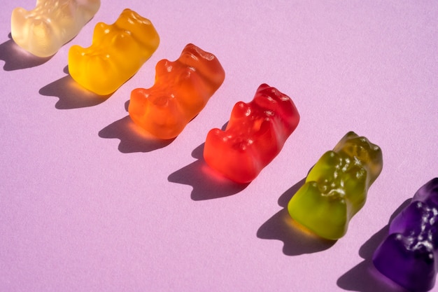 Free photo assortment of delicious gummy bears