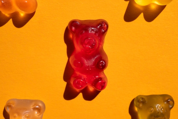 Free photo assortment of delicious gummy bears