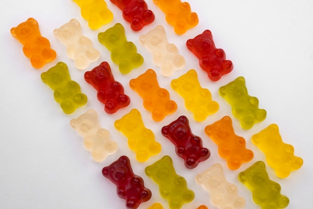Assortment of delicious gummy bears