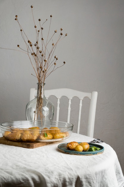 Assortment of a delicious healthy meal on the table