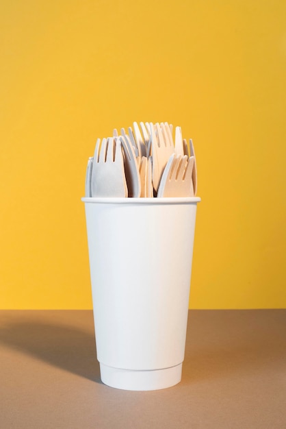 Assortment of eco friendly utensils