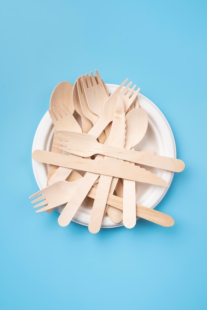 Assortment of eco friendly utensils