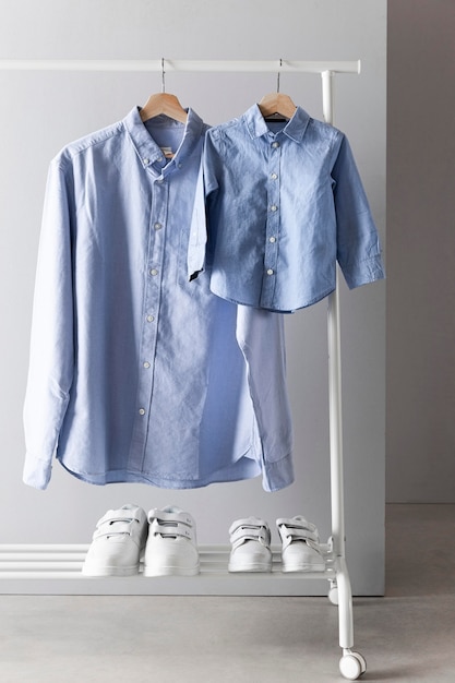 Free photo assortment of father and son clothing