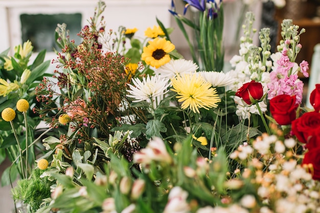 Assortment of flower shop