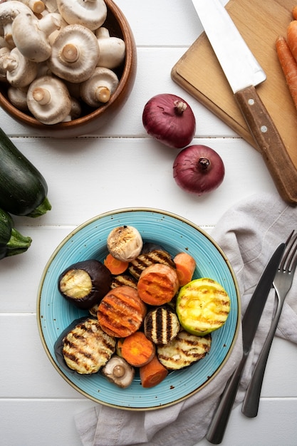 Assortment of grilled vegetable mix