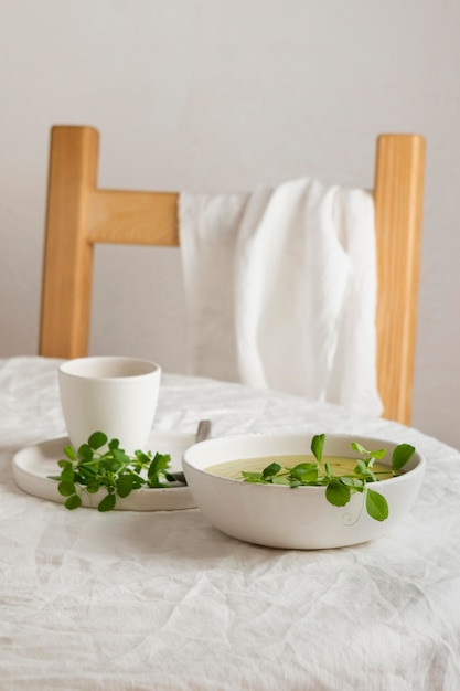 Assortment of a healthy meal on the table