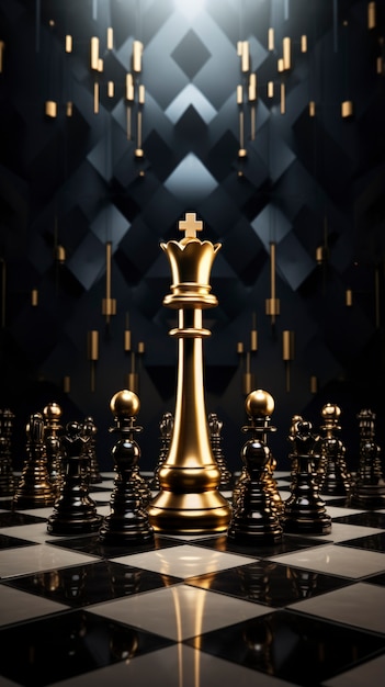 Ассортимент роскошных шахматных фигур