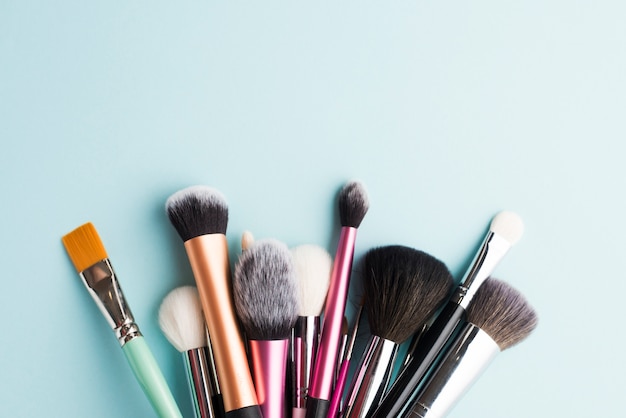 Assortment of makeup brushes