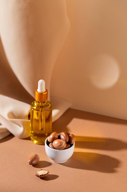 Assortment of natural argan oil dropper