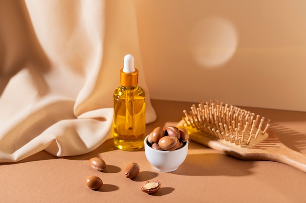 Assortment of natural argan oil dropper