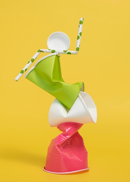 assortment of non eco friendly plastic objects
