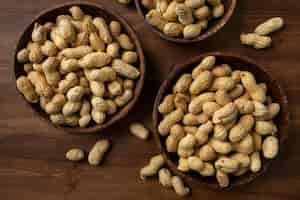 Free photo assortment of peanuts with shells