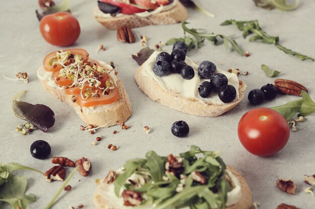 Assortment of sandwiches