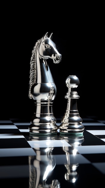 Free photo assortment of simple chess pieces