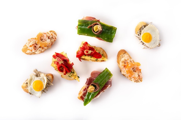 Free photo assortment of spanish pintxos