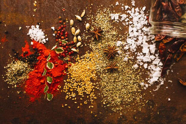 Assortment of spices