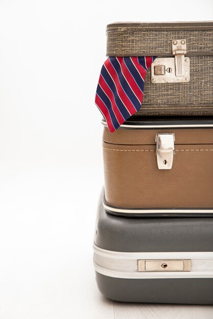Assortment of suitcases for travel