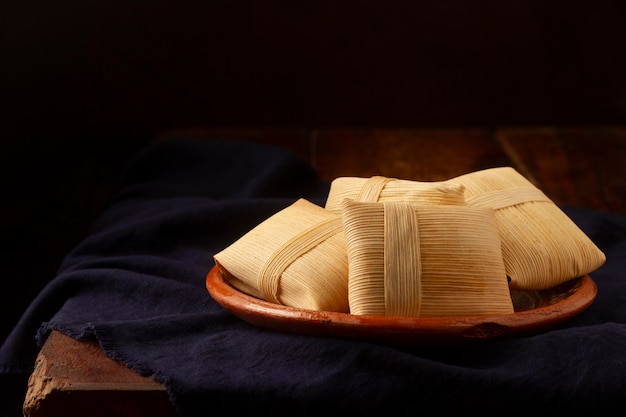 Assortment of tasty traditional tamales