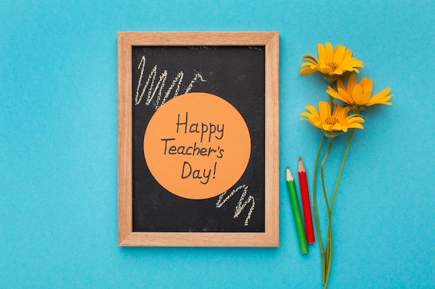 Assortment of teacher's day elements