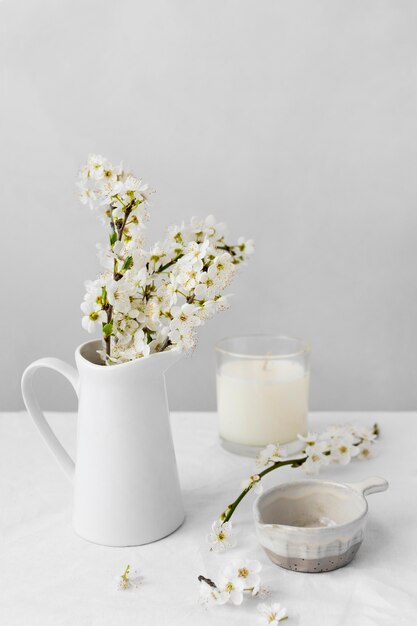 Assortment of white table for a delicious meal