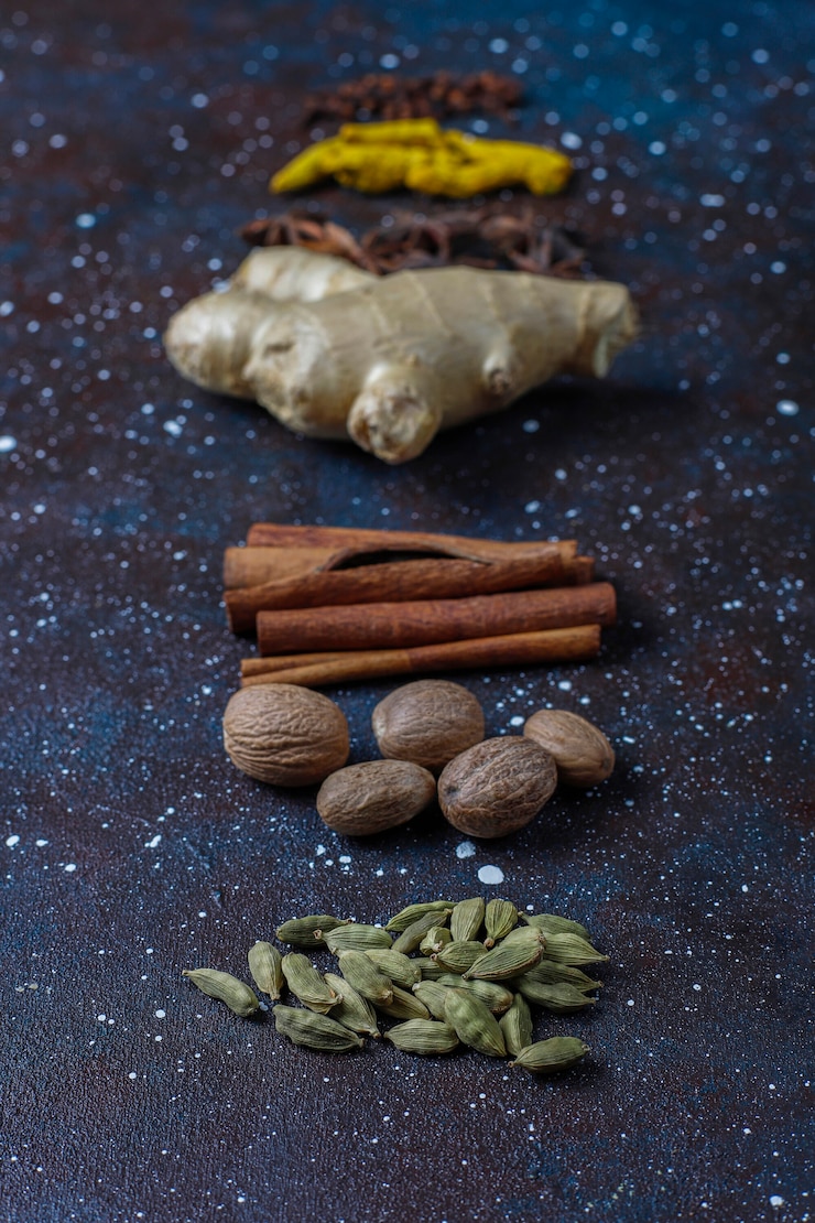 Free Photo assortment of winter spices.