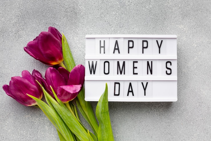 Free Photo assortment with happy women's day lettering