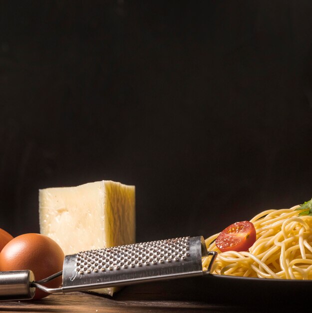 Assortment with pasta and cheese