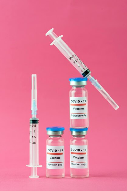 Assortment with vials and syringes