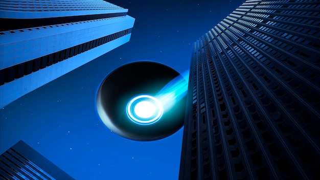 Astral wallpapers composition with buildings