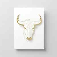 Free photo astrology concept with taurus drawing