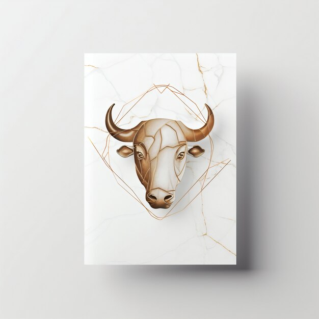 Astrology concept with taurus drawing