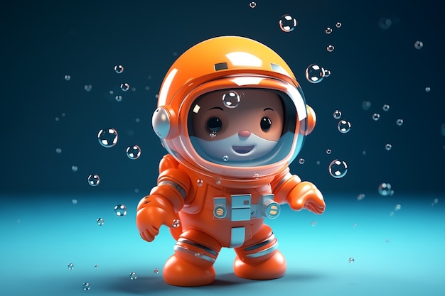 Free photo astronaut diving digital art