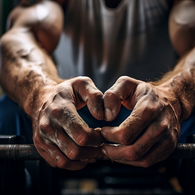 Foto gratuita uomo atletico che pratica ginnastica per mantenersi in forma