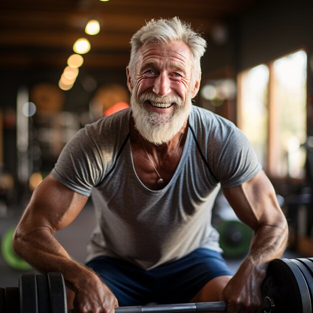 Athletic person exercising and working out